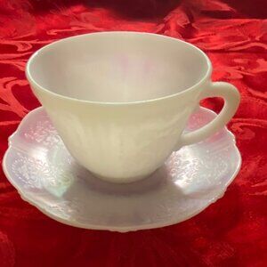AMERICAN SWEETHEART MONAX CUP AND SAUCER SET VINTAGE DEPRESSION